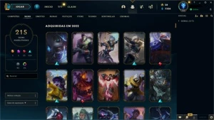 Conta Lol + Valorant, 215 skins no lol e algumas no valorant - League of Legends