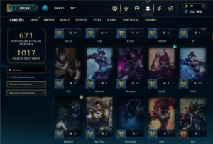 Prata 4 com TODOS os champs e 471 Skins +9 Vitoriosas - League of Legends LOL