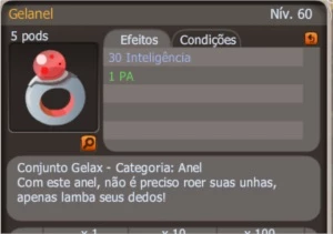 Conjunto soberano completo+gelano AP+30 chan ou agi SPIRITIA - Dofus