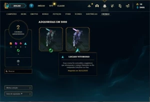 Conta prata 1 com 55 Champs e 12 Skins - League of Legends LOL