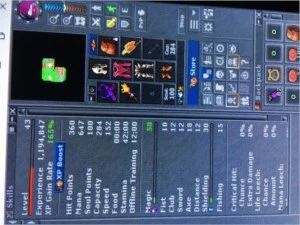 EK LEVEL 104 + MS 43 (FULL SET+600K) TALERA OPEN PVP - Tibia