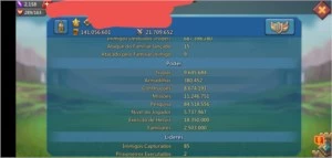 Conta Lords Mobile 140M de poder