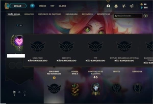 Conta Unranked com 31 Champs e 30 Skins - League of Legends LOL