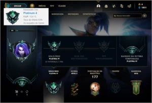 Conta platina 4 com 68 champs e 86 skins - League of Legends LOL