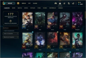 Conta platina 4 com 68 champs e 86 skins - League of Legends LOL