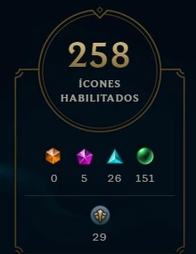 PLAT IV, 371 SKINS, 6 MÍTICAS, 4 ULTIMATE , 30 LENDÁRIAS E + - League of Legends LOL