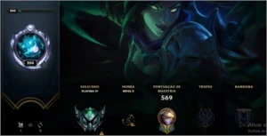 PLAT IV, 371 SKINS, 6 MÍTICAS, 4 ULTIMATE , 30 LENDÁRIAS E + - League of Legends LOL