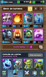 Conta Clash royale, nível 8, arena 7