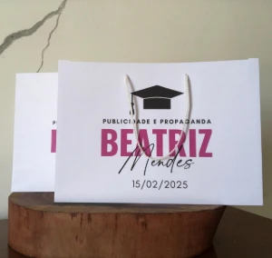 Sacola De Papel Com Logo - Artesanato e Personalizados