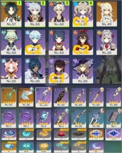 [NA] conta Genshin Impact XIAO + Arma 5*