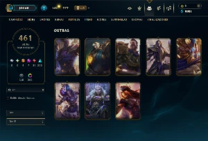 Conta Unranked com todos os Champs e 461 Skins (Nível 936) - League of Legends LOL