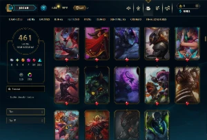 Conta Unranked com todos os Champs e 461 Skins (Nível 936) - League of Legends LOL