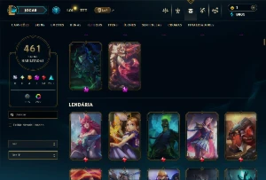 Conta Unranked com todos os Champs e 461 Skins (Nível 936) - League of Legends LOL