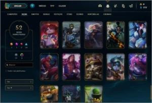 Conta platina 4 com 52 skins e 82 champs ( MAIN JG ) - League of Legends LOL