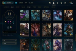 Conta platina 4 com 52 skins e 82 champs ( MAIN JG ) - League of Legends LOL