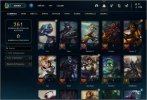 Conta platina 4 com 52 skins e 82 champs ( MAIN JG ) - League of Legends LOL