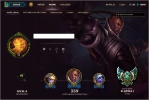 CONTA LEAGUE OF LEGENDS - 397 SKINS - ELO PLATINA 1 LOL