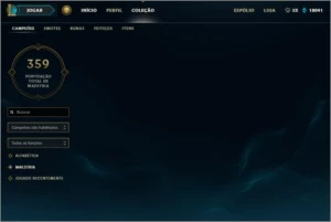 CONTA LEAGUE OF LEGENDS - 397 SKINS - ELO PLATINA 1 LOL