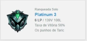 conta com kayle juiza platina 3 - League of Legends LOL