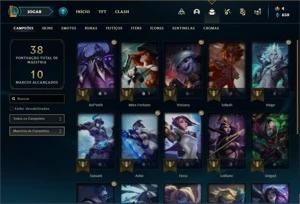Conta Unranked com 20 Champs e 17 Skins ( 2 Prestigios ) - League of Legends LOL
