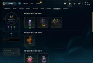 Conta Lol Plat1 121 Skins all champs + acc valorant - League of Legends