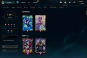 Conta Lol Plat1 121 Skins all champs + acc valorant - League of Legends