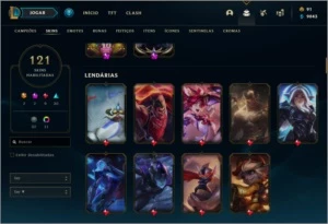 Conta Lol Plat1 121 Skins all champs + acc valorant - League of Legends