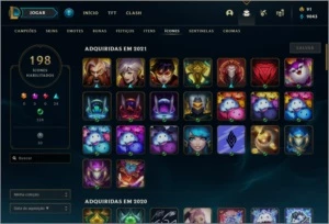 Conta Lol Plat1 121 Skins all champs + acc valorant - League of Legends