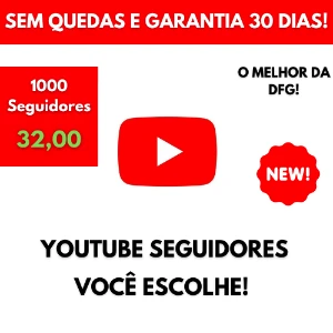 Seguidores no Youtube - Redes Sociais