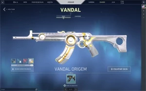 CONTA COM VANDAL ORIGEM MMR DIMA/PLATINA - Valorant