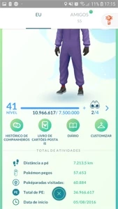 CONTA POKEMON GO LEVEL 41 - MUITOS SHINYS E 100% - Pokémon