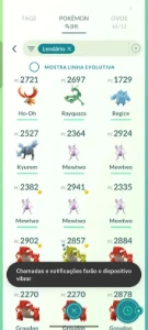 conta de pokemon go muitos lendario e 4 lendario shinny