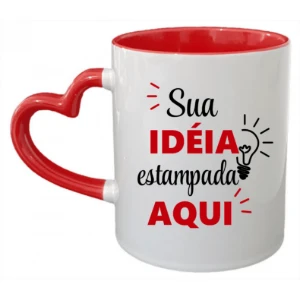 Mockup Caneca Alça De Coraçao