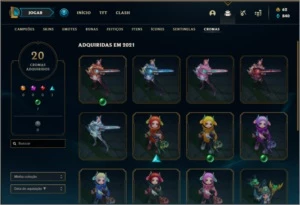 Conta platina 3 com 13 skins e 24 champs - League of Legends LOL