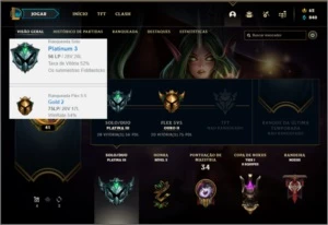 Conta platina 3 com 13 skins e 24 champs - League of Legends LOL