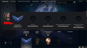 CONTA MAIN SUPORTE D4  SEM EMAIL CONFIRMADO - League of Legends LOL