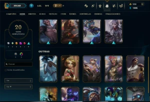 Prata 1 com 90 Champs e 19 Skins - League of Legends LOL