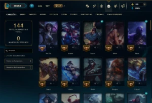 Prata 1 com 90 Champs e 19 Skins - League of Legends LOL