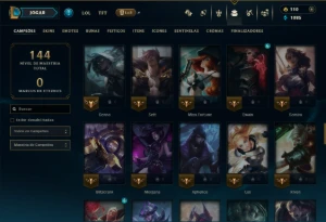 Prata 1 com 90 Champs e 19 Skins - League of Legends LOL