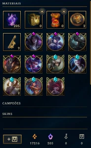 Conta Lol S3 1258 Skins + 205 Essencias Miticas - League of Legends