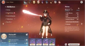 Conta Genshin Impact AR 7 com Hutao