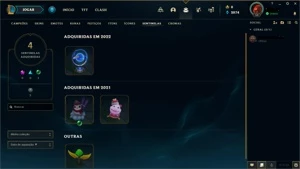 Conta League of Legends Diamante 3 + skin ultimate LOL