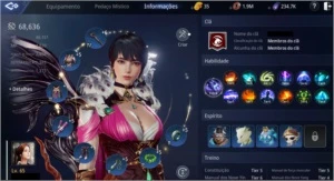 Conta Mir4 lvl 65 68k de power 26% de mineração