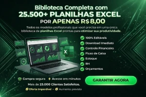 25.500 Planilhas Excel Profissionais O Maior Pack Do Mercado - Planilhas e Dashboards