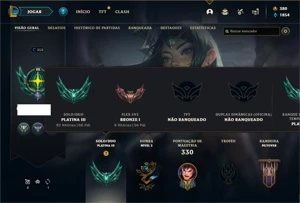 Conta Platina 3 com 130 Champs e 104 Skins - League of Legends LOL