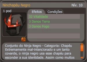 Ninchapéu Negro RARO - Helioboros - Dofus