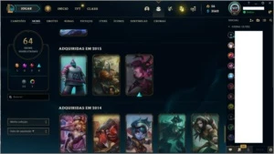 CONTA LEAGUE OF LEGENDS, FALTAM 7 CHAMPS LOL