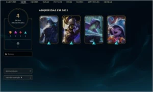 CONTA D1 BOA COM SKINS BOAS - League of Legends LOL