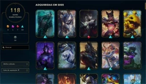 CONTA DE LOL (LVL 299) E VALORANT (DIAMANTE 1) - League of Legends