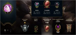 Conta Prata 1, 50 rankeds, level 44 - League of Legends LOL